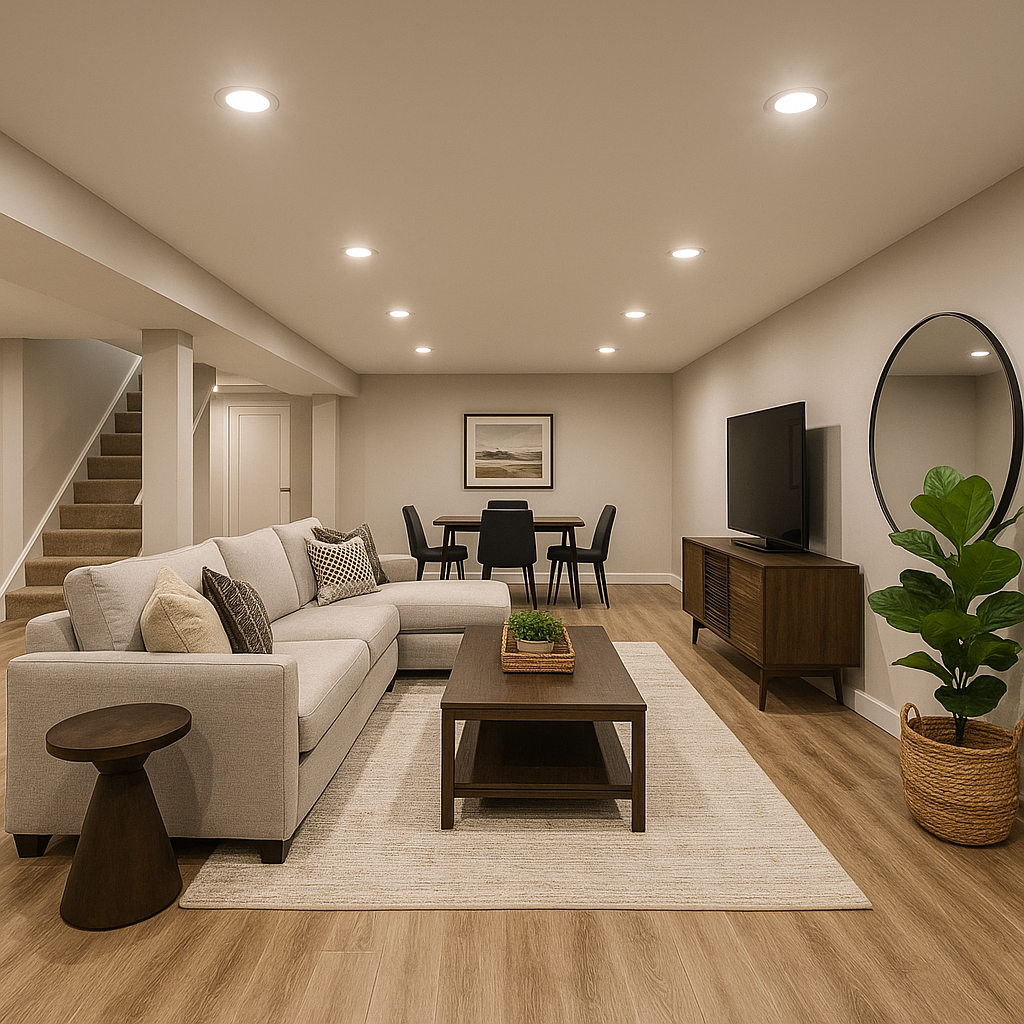 Custom basement remodeling